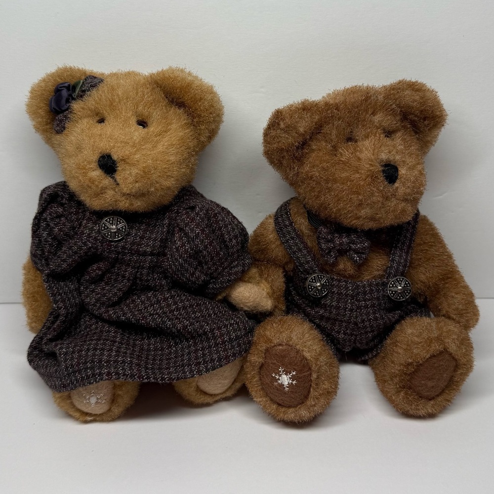 Vintage Boyd’s Bears Heather & Heathcliff Plumbeary Holding Hands Plush Pair Set